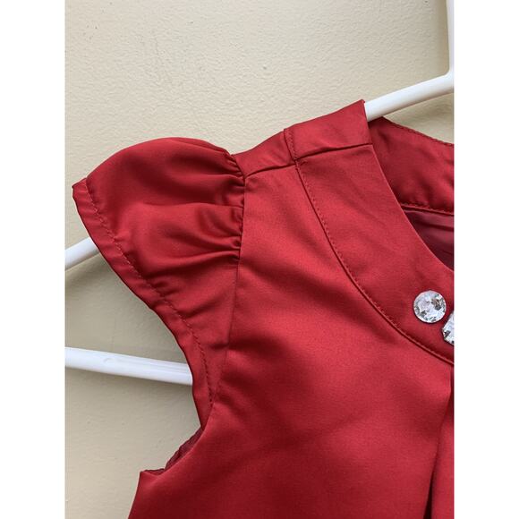 COPY - Gymboree Red Silky Bubble Hem Holiday Dress Sz 5 GORGEOUS - Picture 3 of 7